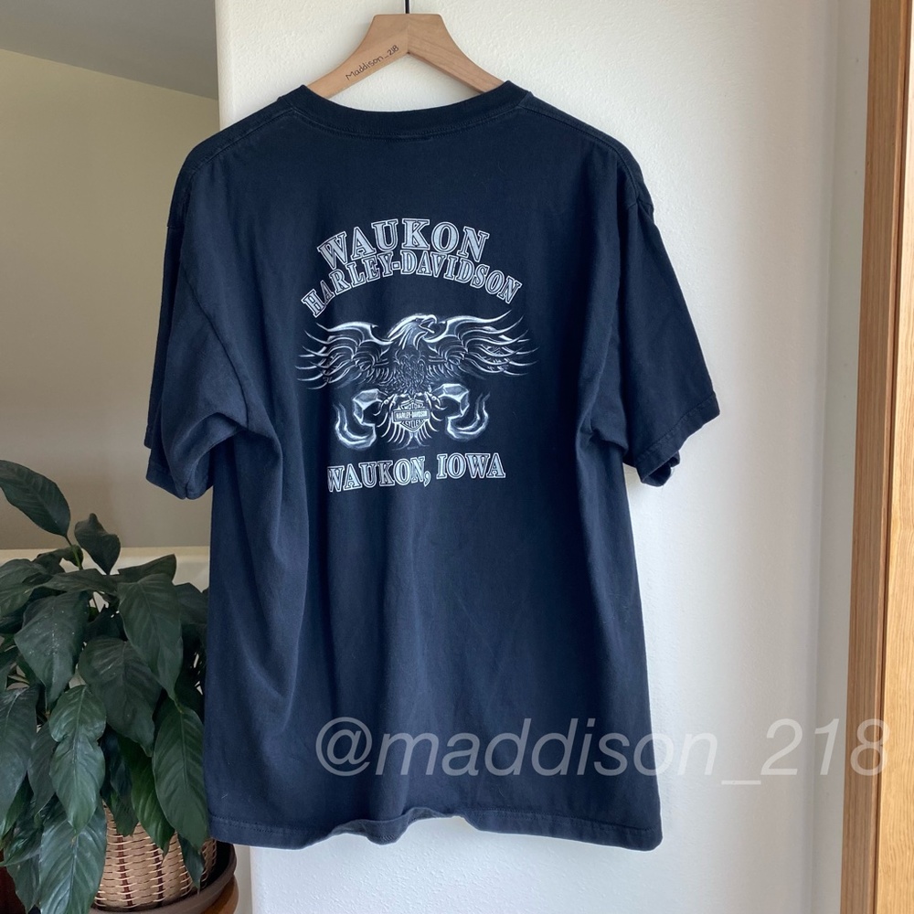 Harley Davidson Vintage Oversized Black T-Shirt XL - Picture 11 of 13
